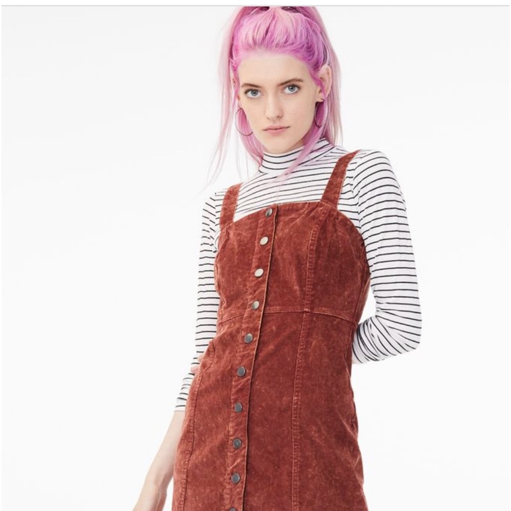 Aeropostal buttoned front  corduroy overall dress size small